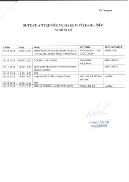 sUToPU ANTREN&Ouml;R VE HAKEM VIZE