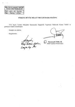 MiLLiYET&ccedil;I HAREKET PARTlsl T.B.M.M. GRUP BAŞKANLIĞI