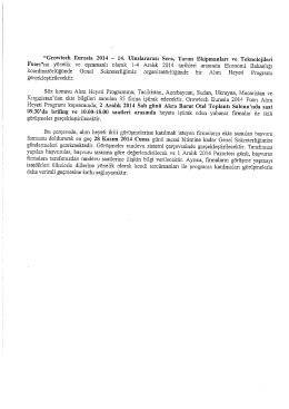 Yazı, Başvuru Formu ve Alım Heyeti Listesi (3 sayfa)