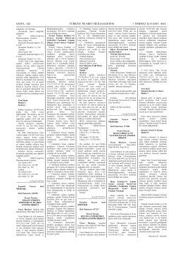 sayfa : 620 türkiye ticaret sicili gazetesi 1 te1\/11\/iuz 2014