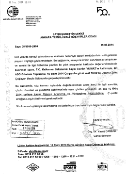 22. ASO G&uuml;ndem Toplantısı hk