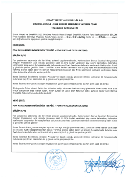 zİRAAT HAYAT ve EMEKLİLİK A.ş. B&Uuml;Y&Uuml;ME AMA&ccedil;LI HİssE sENEDİ