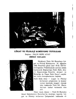 L&ucirc;gat ve Filoloji Komisyonu Tutulgası