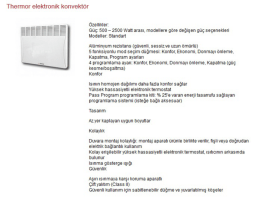 Ttıermpr etektrpnik kenuektür Özellikler: