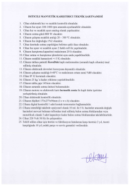 ısıtıcılı manyetik karıştırıcı teknik şartnamesi