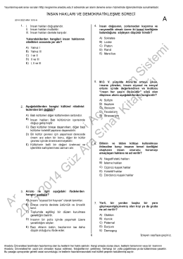 insan hakları ve demokratikleşme süreci