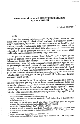 NAMAZ VAKTİ VE VAKTİ GİRMEYııN BÖLGELERDE