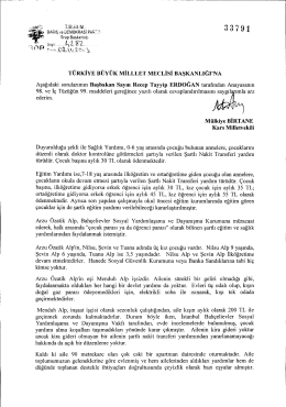 Yazılı Soru &Ouml;nergesinin Metni