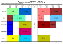 Öğretmen AFET YÜCESAN