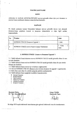 TEKNİK şARTNAME