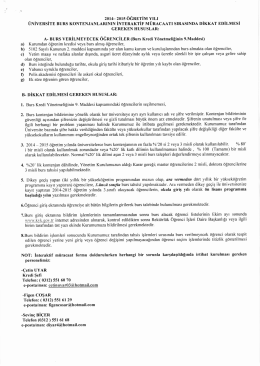 A- BURS vERİLMEYEcEK &Ouml;ĞRENCİLER (Burs Kredi