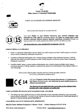 tartı aleti kullanıcıları bilgilendirme broşürü