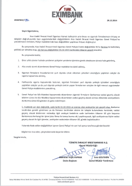 Yurt Dışı Poli&ccedil;e Değişikliği duyusu i&ccedil;in tıklayınız (Pdf)