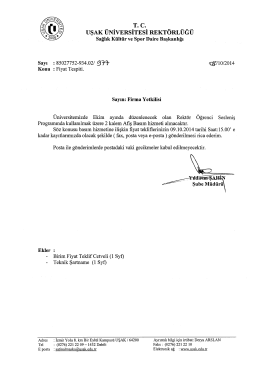 T. C. - Uşak &Uuml;niversitesi