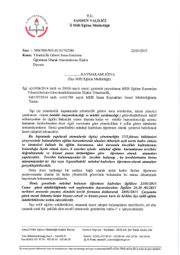 T.c. - Kavak İlçe Milli Eğitim Müdürlüğü