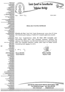 2015/9 - Basit Usul Bilgilendirme Toplantısı