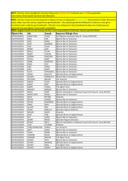 Öğrenci No Adı Soyadı Başarısız Olduğu Ders