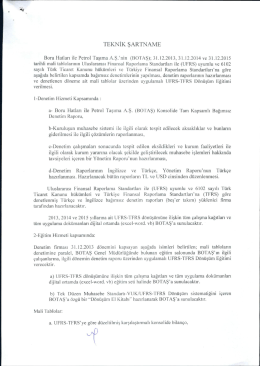 TEKNİK şARTNAME