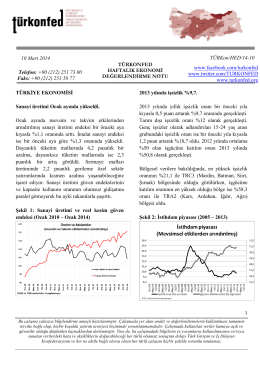 Haftalık Ekonomi Değerlendirme Raporu – 10.03.2014