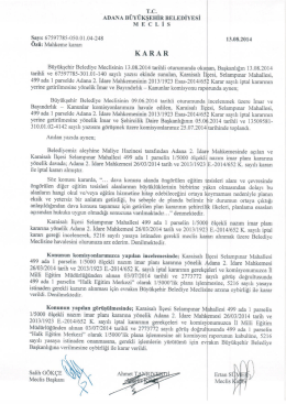 rc. ADANA BÜYÜKŞEHİR BELEDİYESİ M E c ı. ı s
