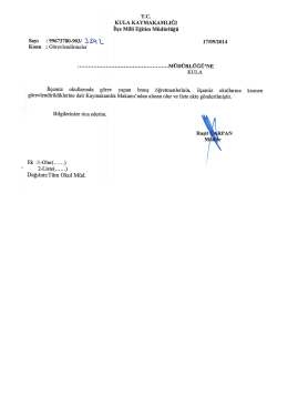 G&ouml;revlendirmeler (T&uuml;m Okul M&uuml;d.) - Kula İl&ccedil;e Milli Eğitim M&uuml;d&uuml;rl&uuml;ğ&uuml;