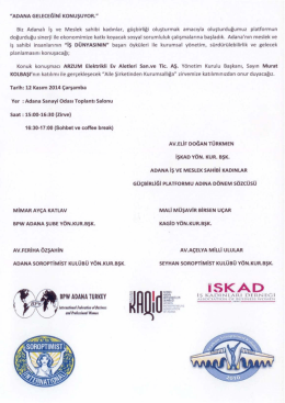 12.11.2014 , devamı... - Adana Organize Sanayi B&ouml;lgesi