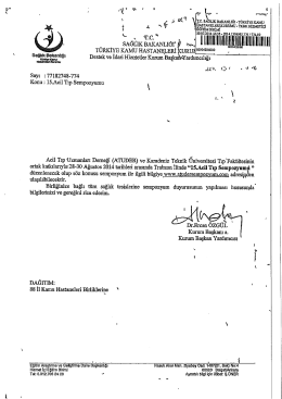 15. Acil Tıp Sempozyumu Hk.
