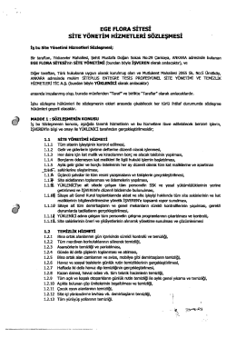 Siteplus Site Yönetimi Sozleşmesi (eski sözleşme)