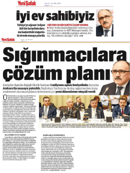 sığınmacılara çözüm planı