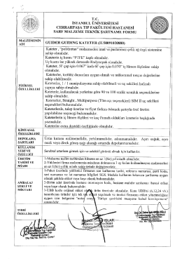 T.c. İSTANBUL &Uuml;NİyERsİersİ _ GERRAHPAŞA TIP FAKULTESI