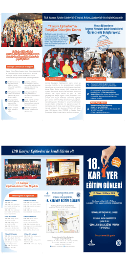 18.KARİYER EĞİTİM G&Uuml;NLERİ Mart 14, 2014 Ayrıntılar