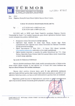 T&Uuml;RMOB - Hatay SMMM Odası