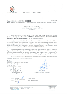 GAZİANTEP TİCARET oDAsı GAZİANTEP TİCARET ODASI