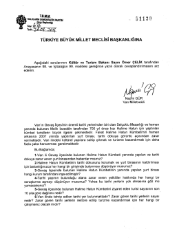 Yazılı Soru Önergesinin Metni - Türkiye Büyük Millet Meclisi