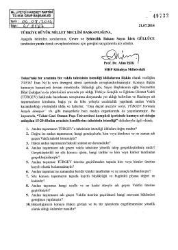 Yazılı Soru &Ouml;nergesinin Metni - T&uuml;rkiye B&uuml;y&uuml;k Millet Meclisi