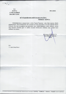 r1213. KONYA 05/11/2014 ı. İCRA DAİRESİ 2014/2893 TLMT. i