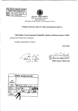 Kanun Teklifinin Metni - Türkiye Büyük Millet Meclisi