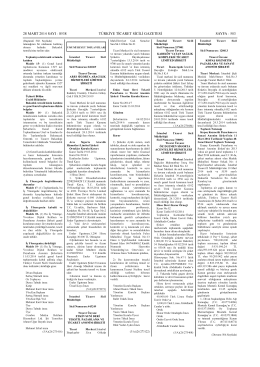 Ticaret Sicil Gazetesi 28.03.2014