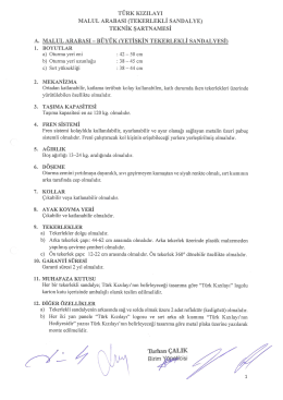 teknik şartname - T&uuml;rk Kızılayı