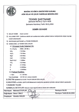 Teknik Şartname