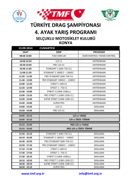 Program - Türkiye Motosiklet Federasyonu