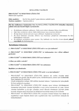 kullanma talimatı - &Ccedil;etinkaya İla&ccedil; Sanayi ve Ticaret A.Ş.