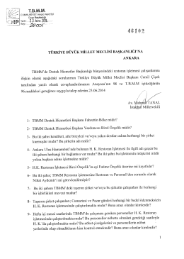 Yazılı Soru &Ouml;nergesinin Metni - T&uuml;rkiye B&uuml;y&uuml;k Millet Meclisi