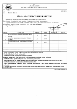 T.c _V sAGLIK BAKANLIĞI vAN B&Ouml;LGE EGİTİM vE ARAŞTIRMA