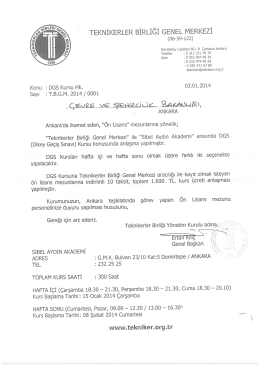 TEkNİkERLER BİRLİĞİ GENEL MERKEZİ