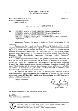 T.C. AHMETLİ KAYMAKAMLIĞI İl&ccedil;e Mıııi EğiıımıM&uuml;d&uuml;ı-ı&uuml;ğ&uuml;