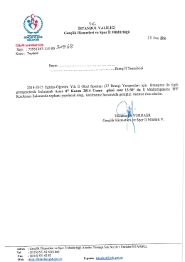 okul sporları toplantısı - İstanbul Gençlik Hizmetleri ve Spor İl