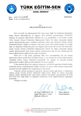 İlgili yazımız i&ccedil;in tıklayınız - T&uuml;rk Eğitim-Sen