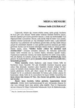 MEDYA MENSUBU Mehmet Salih ÇELİKKALE