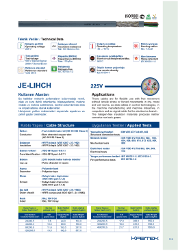 Teknik Veriler / Technical Data
